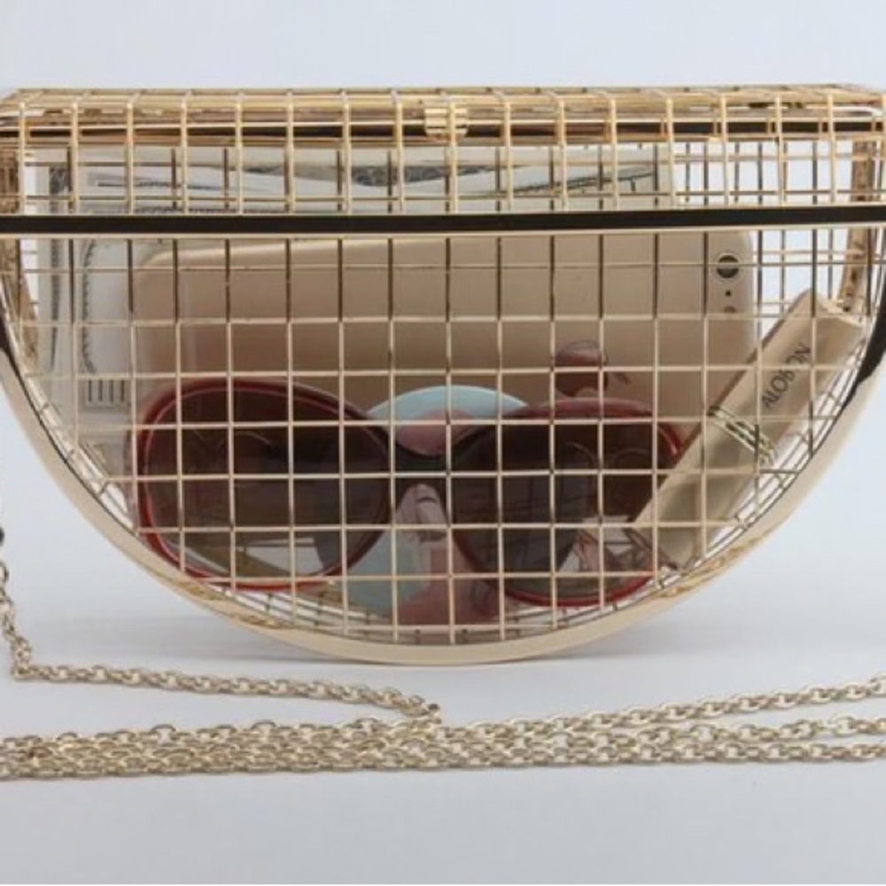ASOS Design Cage Half Moon Bag